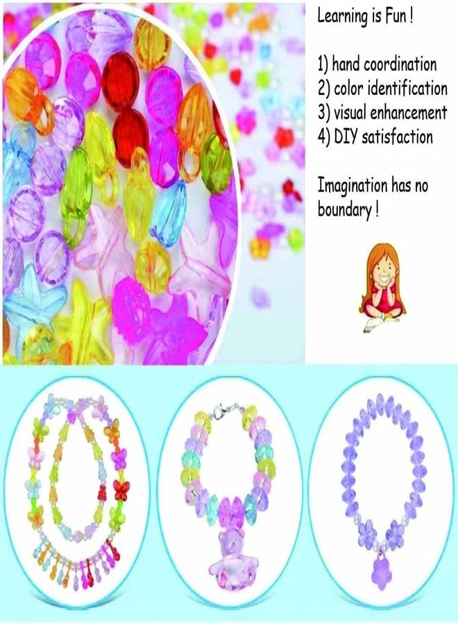 Massmot 410Pcs Beads for Kids Crafts, Children's Jewelry Making Kit, DIY Bracelets Necklace Hairband and Rings Craft Kits for 4-12 Years Old Little Girls, Multicolor - Image 3